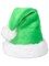 Christmas Green Plush Faux Fur Trim Santa Hat Costume Accessory